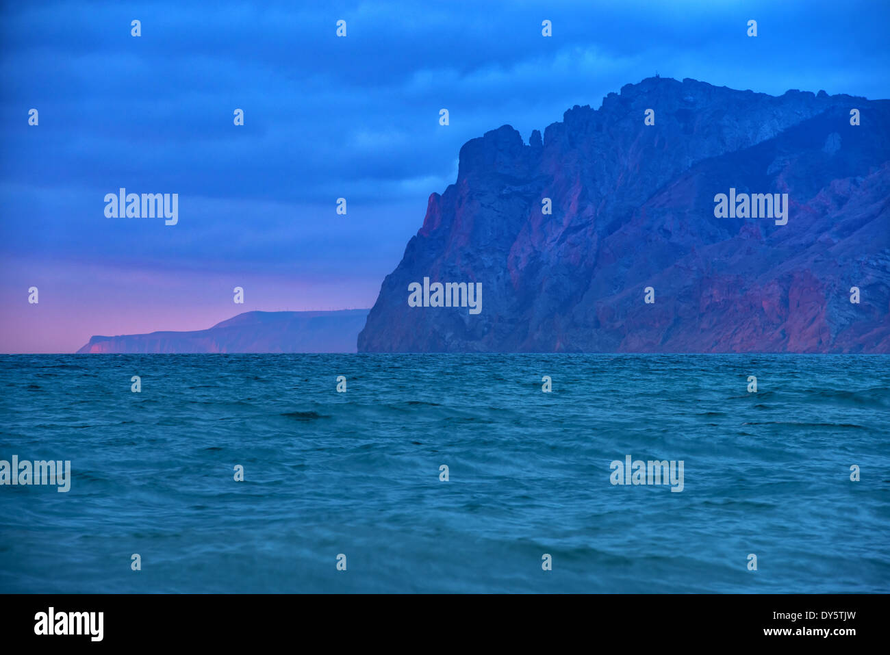 Schwarzes Meer-Landschaft auf der Krim Stockfoto