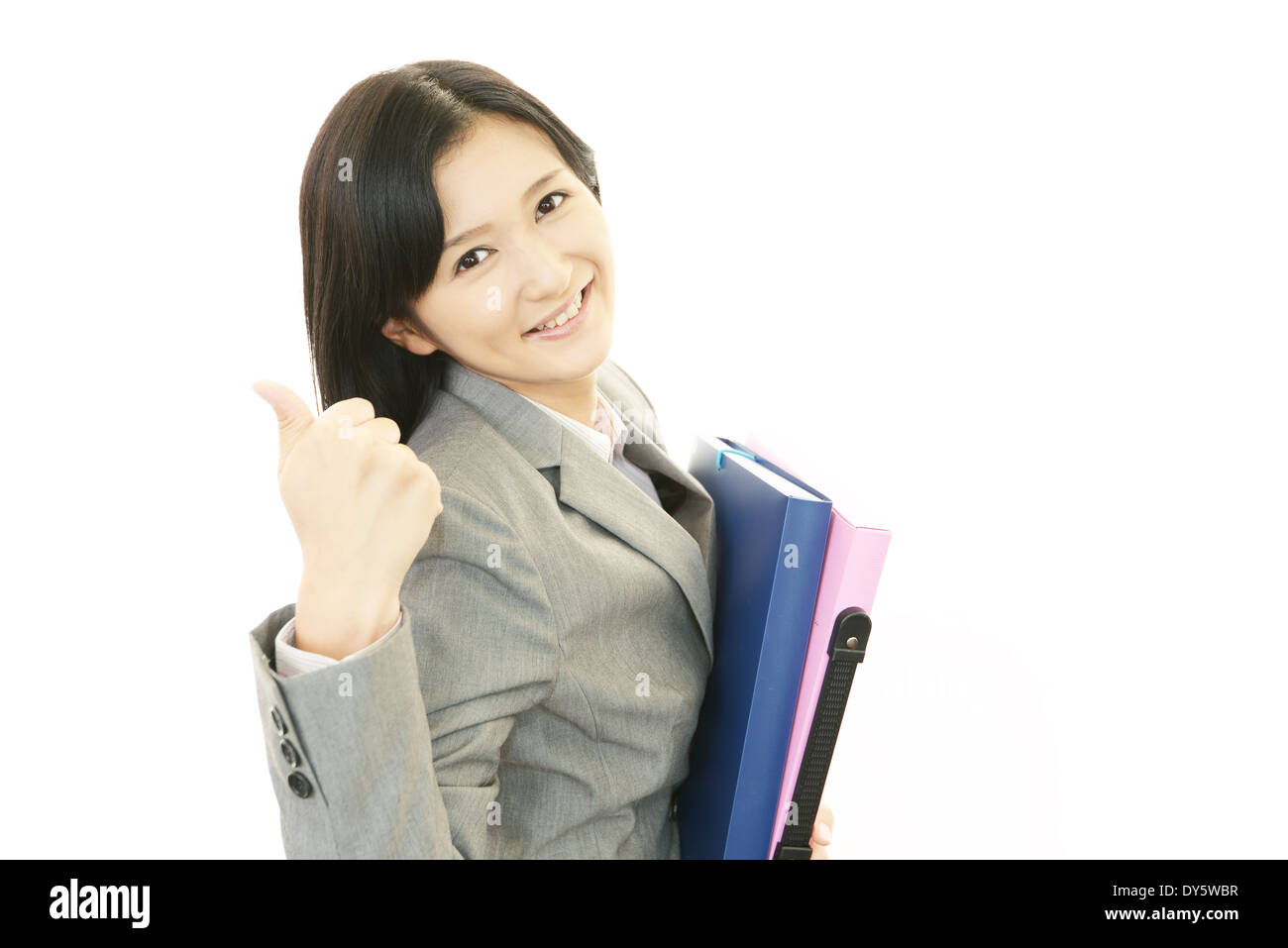 Frau genießen Unternehmenserfolg Stockfoto