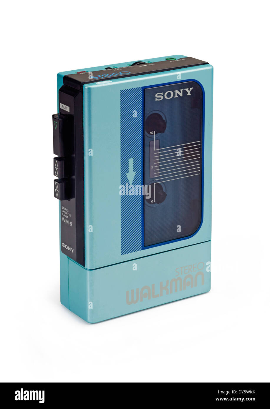 Die erste Generation des Walkman ® über das 1980 WM-9 Stockfoto