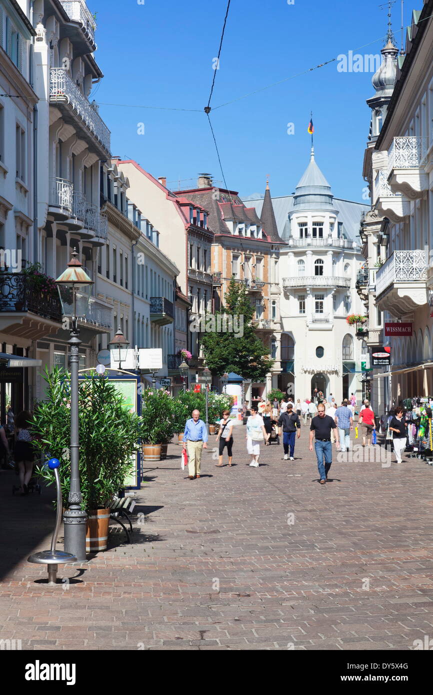 Fußgängerzone, Baden-Baden, Schwarzwald, Baden-Württemberg, Deutschland, Europa Stockfoto