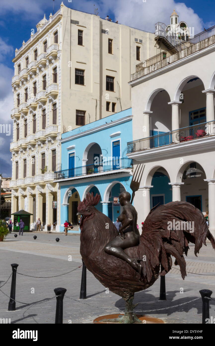 Plaza Vieja, Havanna, Kuba, Karibik, Karibik, Mittelamerika Stockfoto