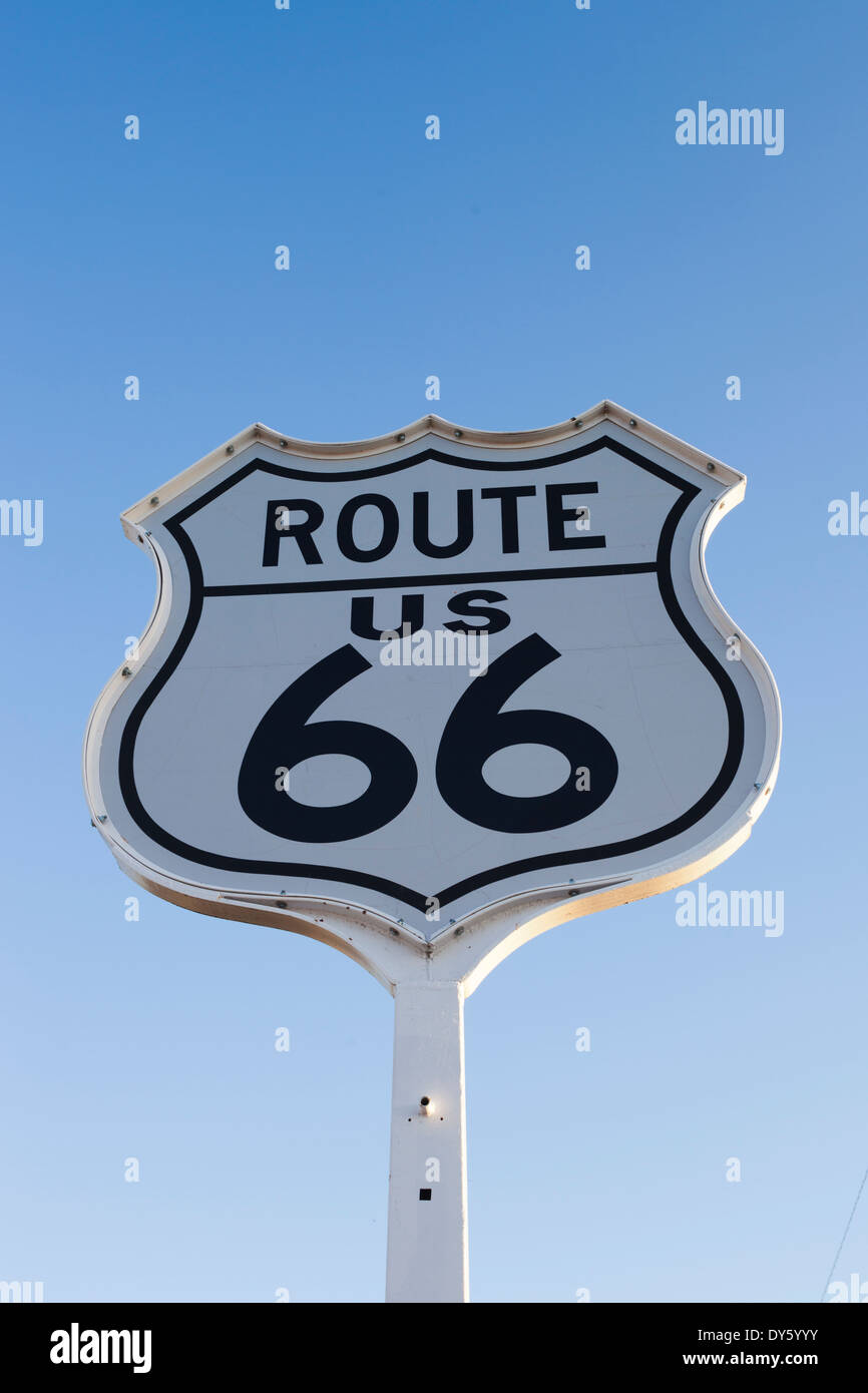 USA, Oklahoma, Clinton, Route 66 Zeichen Stockfoto