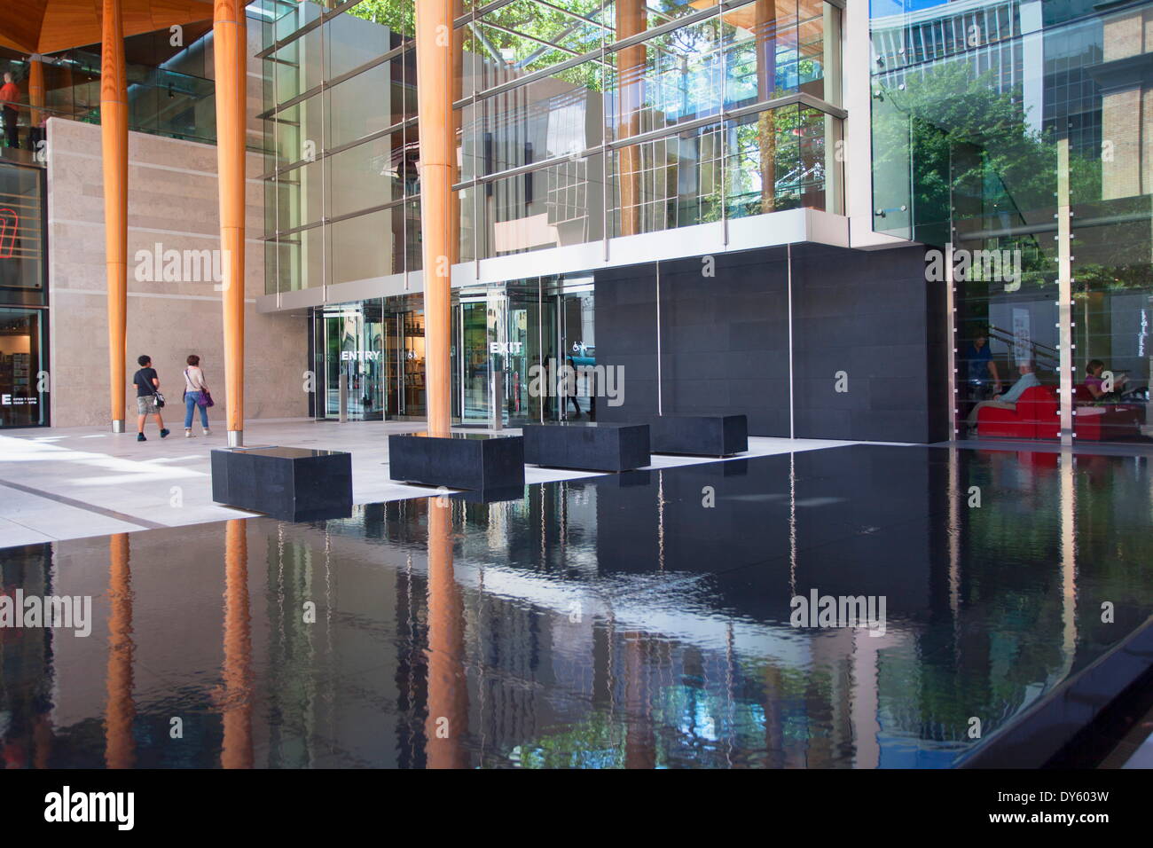 Eingang des Auckland Art Gallery, Auckland, Nordinsel, Neuseeland, Pazifik Stockfoto