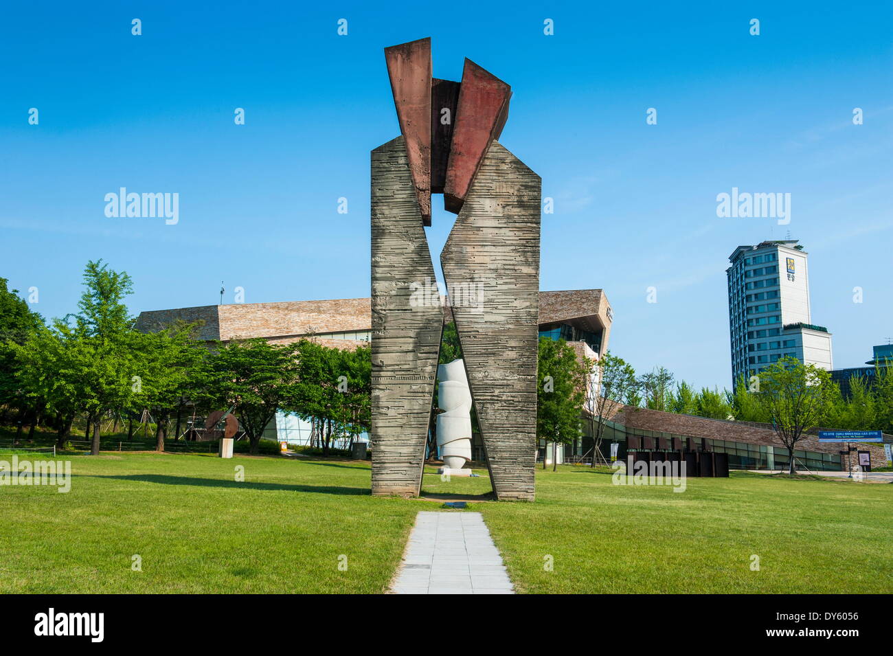 Moderne Kunst im Olympiapark, Seoul, Südkorea, Asien Stockfoto