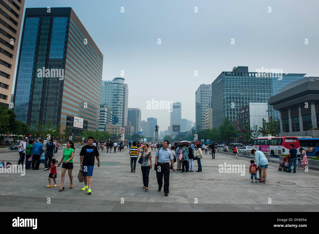 Fußgängerzone in Seoul, Südkorea, Asien Stockfoto