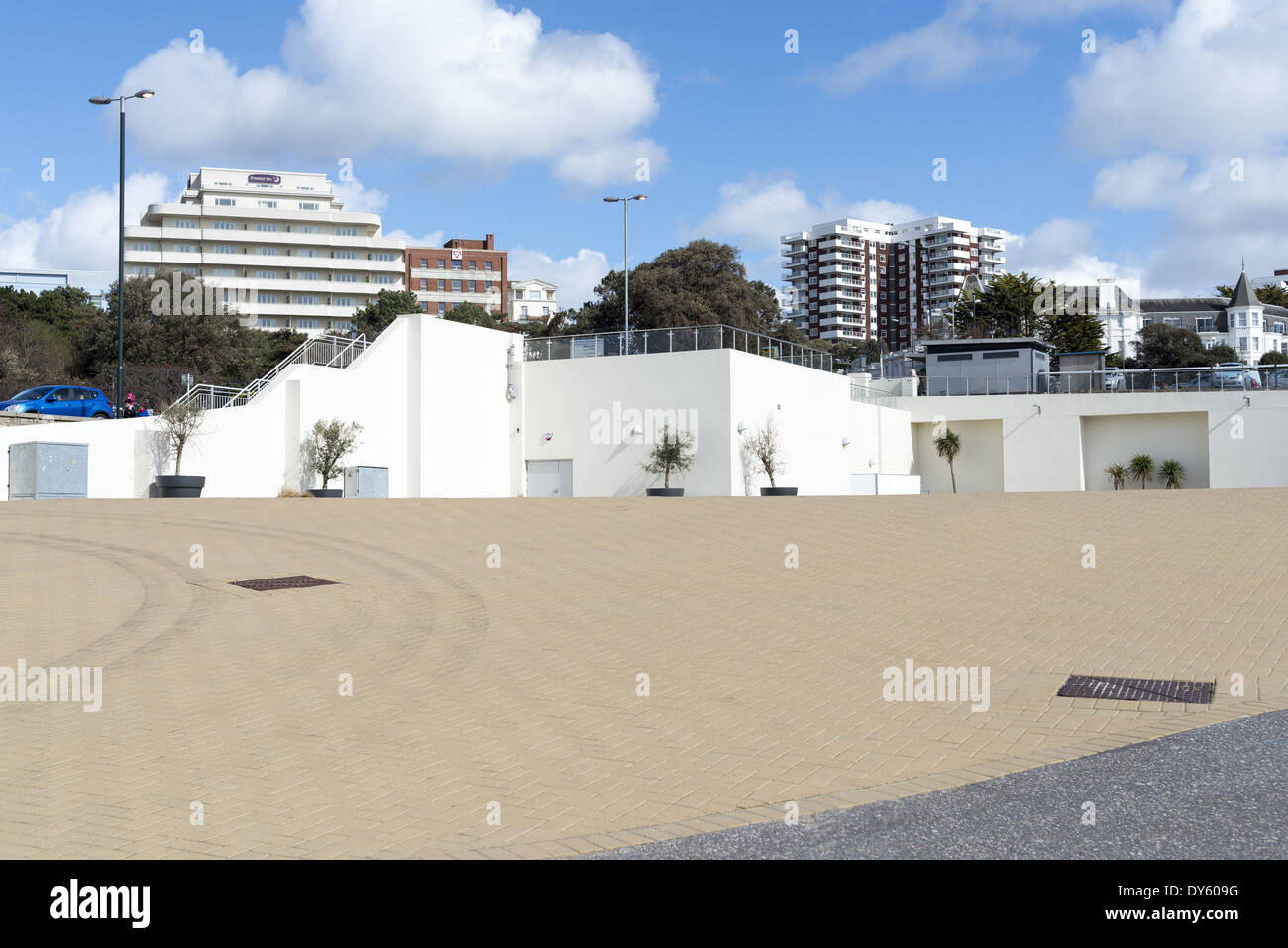 Der neu gestaltete Bournemouth Promenade wo das IMAX-Kino in Dorset England UK einst Stockfoto