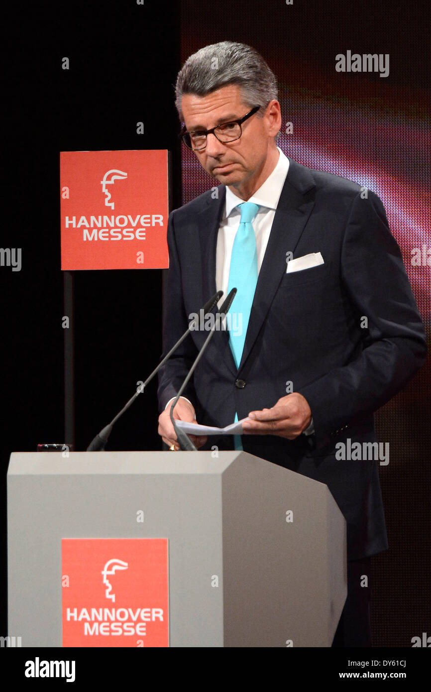 Ulrich Grillo Bei der Eröffnungsfeier der Hannover Messe 2014 Im Kuppelsaal. Hannover, 06.04.2014 Stockfoto