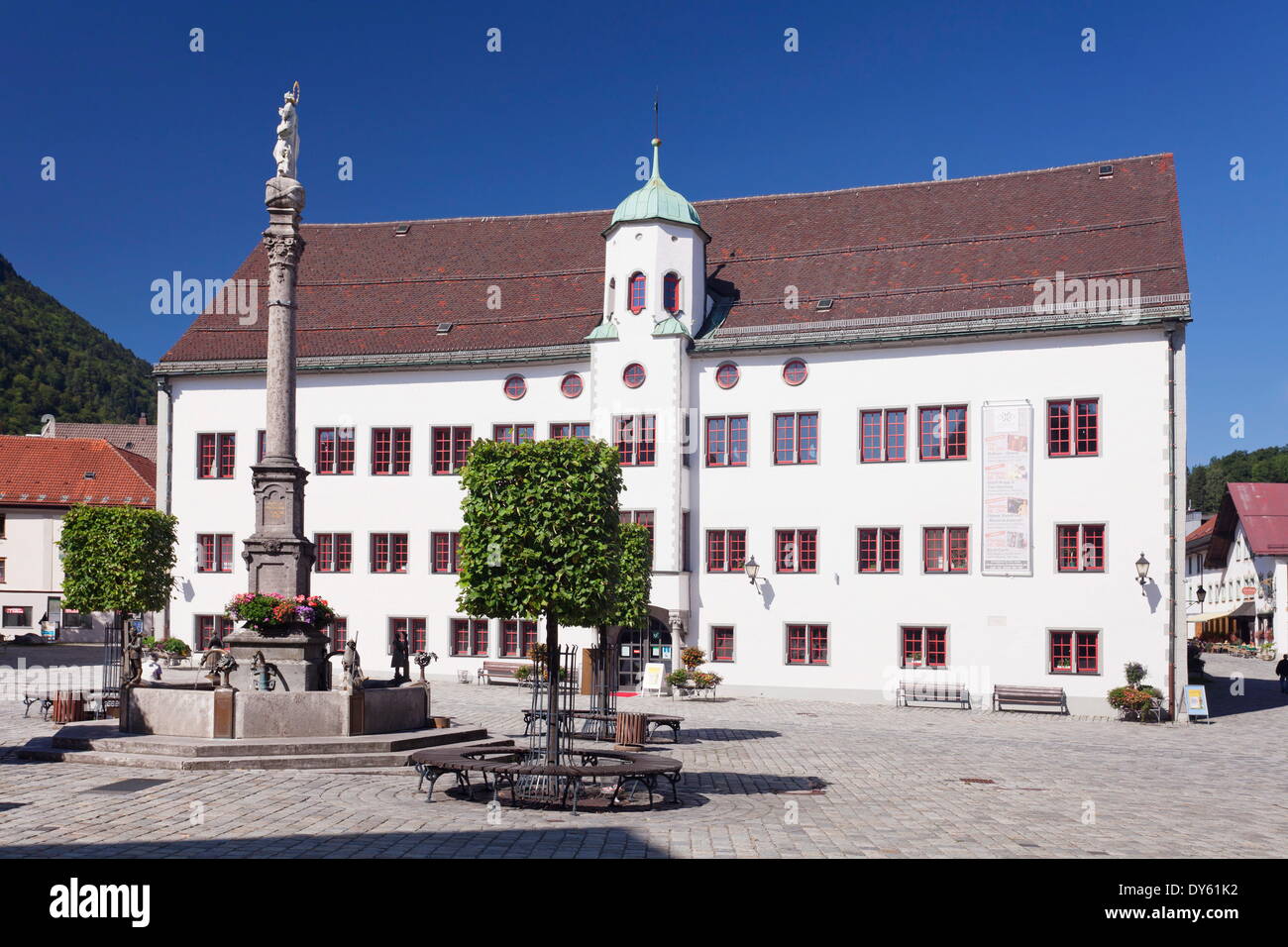 Rathaus am Marktplatz, Immenstadt, Allgäu, Bayern, Deutschland, Europa Stockfoto