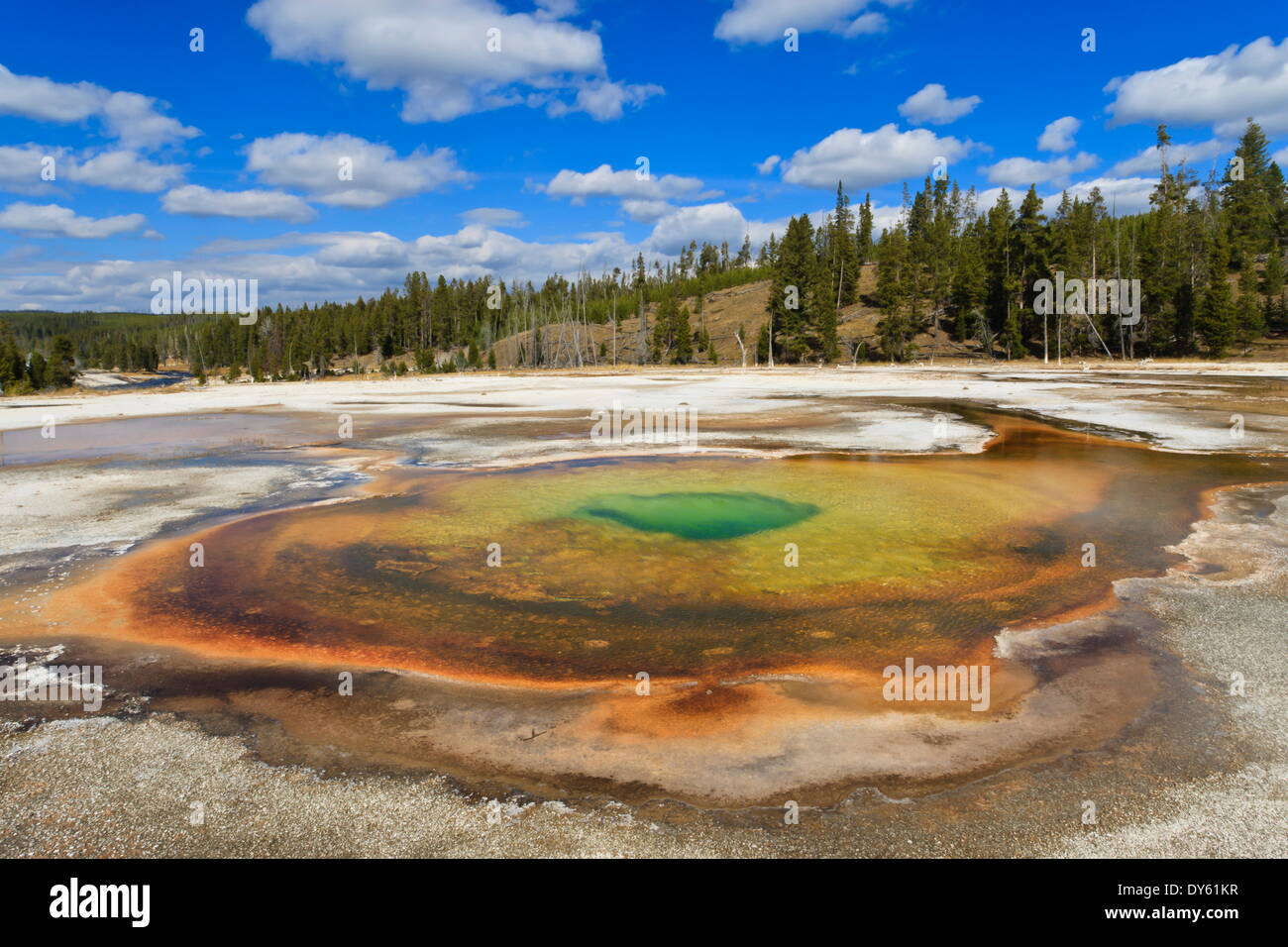 Schönheit-Pool, Upper Geyser Basin, Yellowstone Nationalpark, UNESCO Website, Wyoming, USA Stockfoto