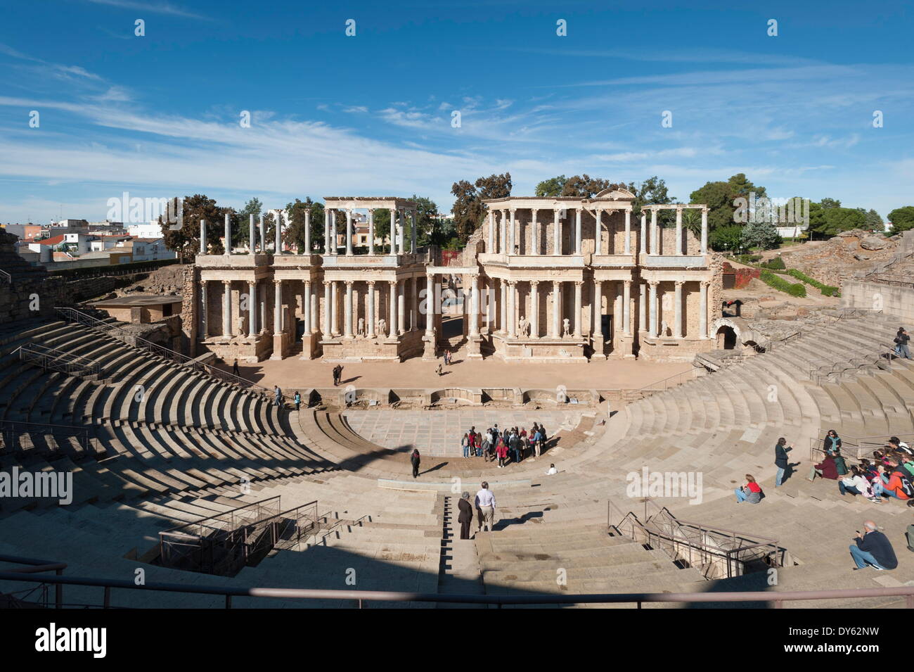 Römisches Theater, Merida, UNESCO World Heritage Site, Badajoz, Extremadura, Spanien, Europa Stockfoto