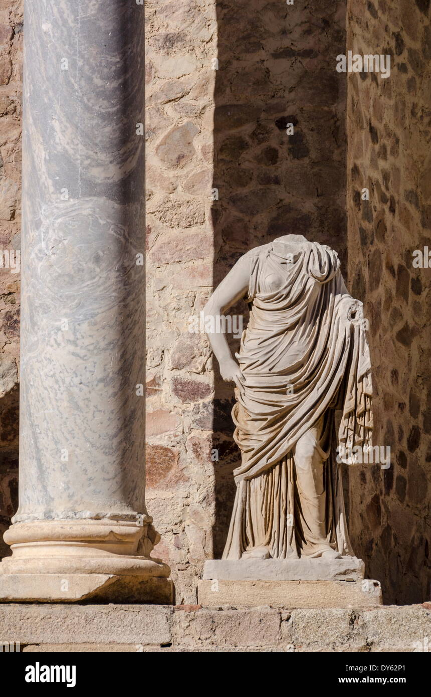 Römisches Theater, Merida, UNESCO World Heritage Site, Badajoz, Extremadura, Spanien, Europa Stockfoto