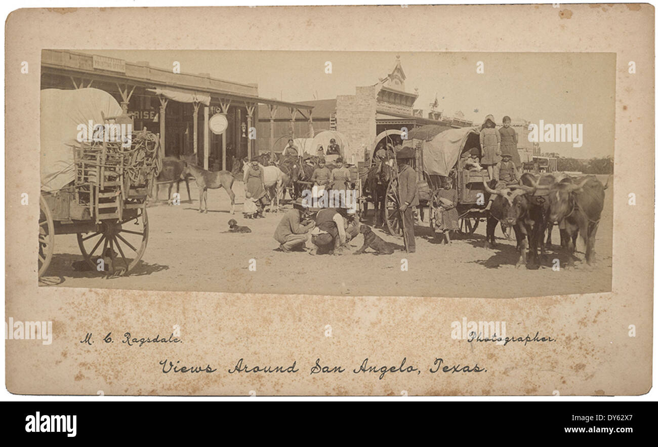 [Einwanderer durchlaufen San Angelo, Texas] Stockfoto