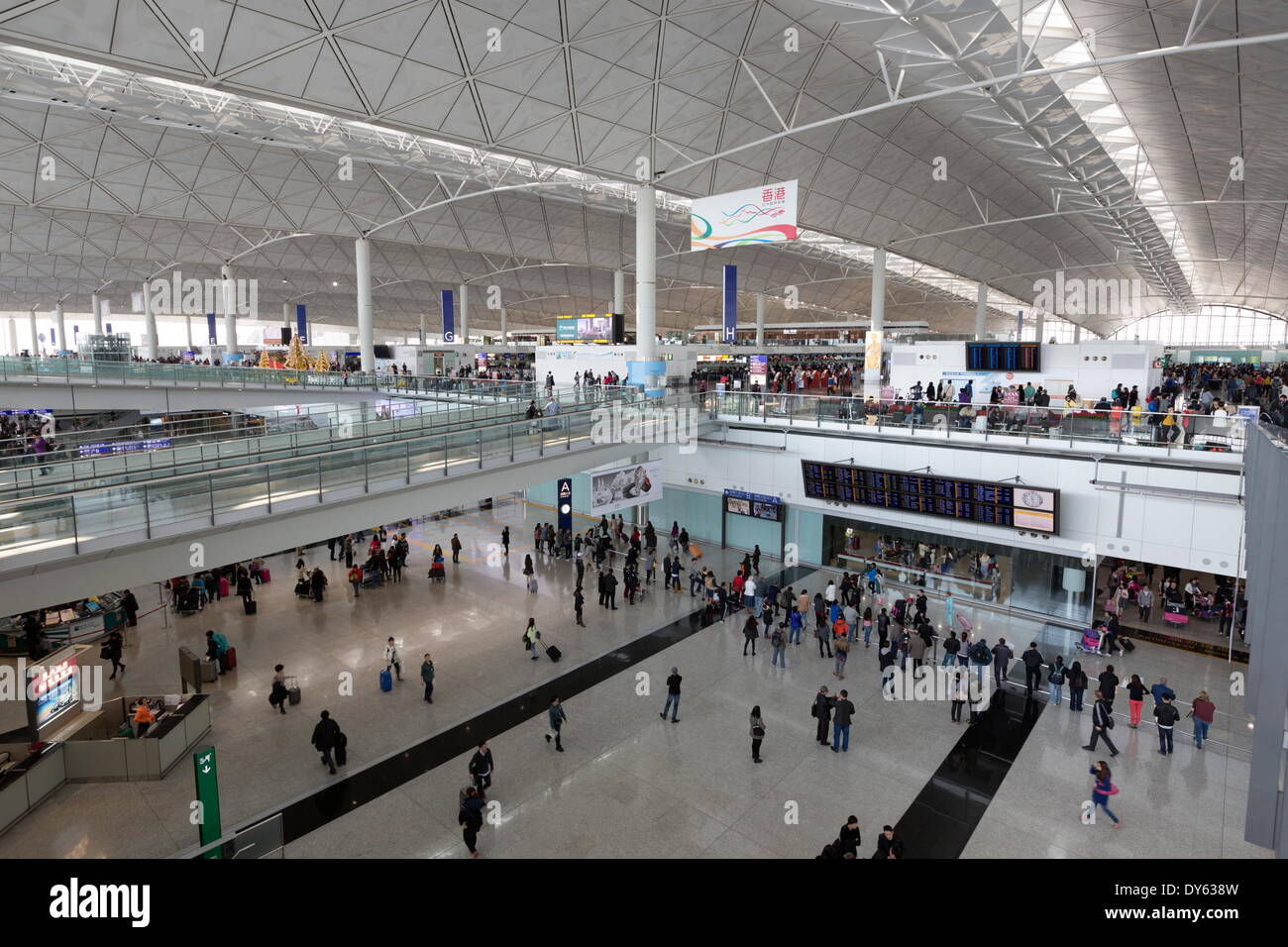 Flughafen Hong Kong International Airport, Chek Lap Kok Island, Hong Kong, China, Asien Stockfoto