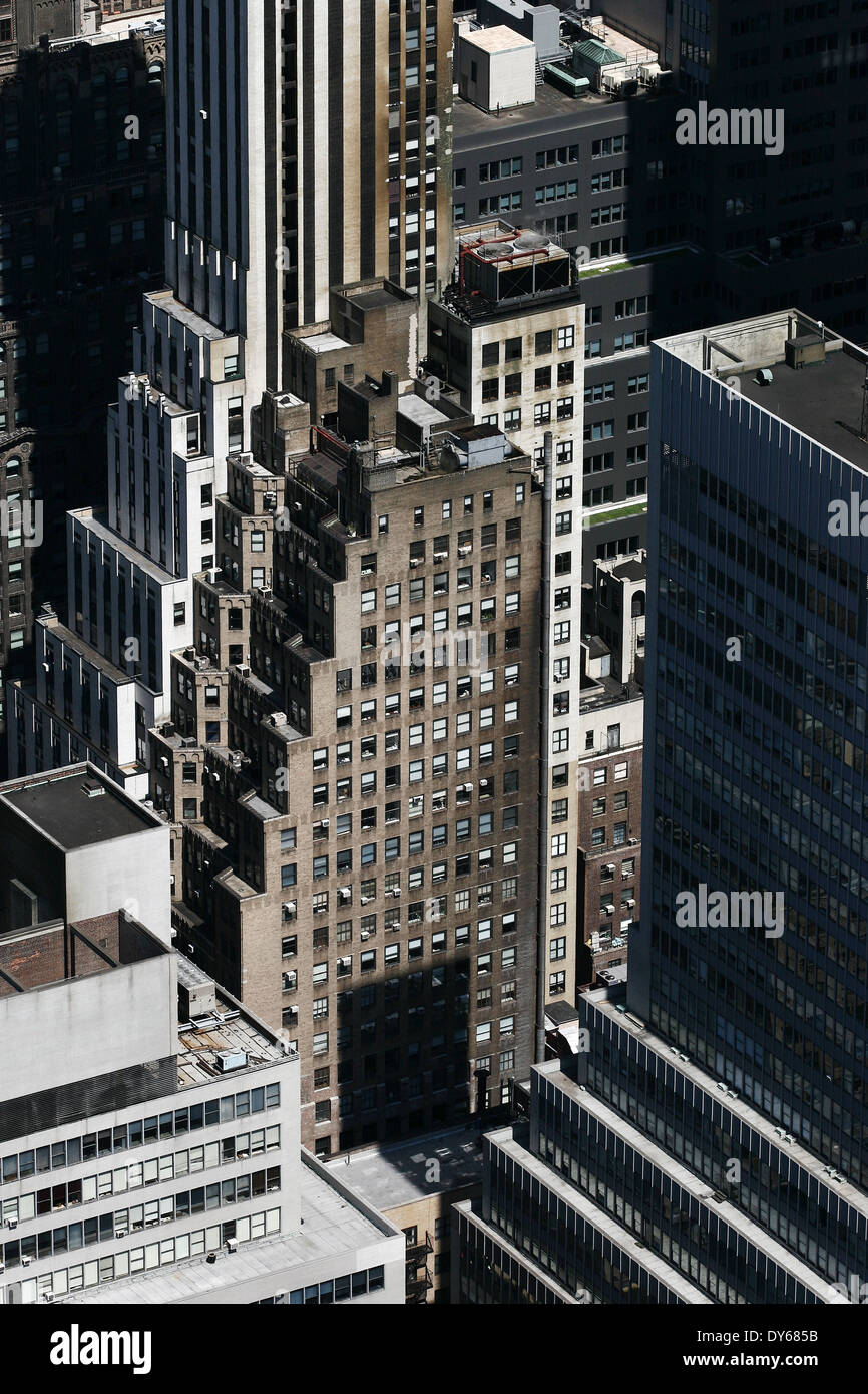 Gebäude von Manhattan gesehen von der Spitze des the Empire State Building, New York, Vereinigte Staaten Stockfoto