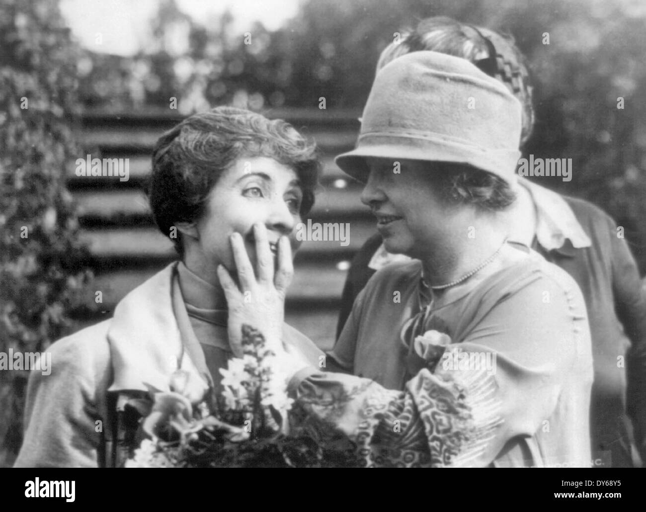 Miss Helen Keller lesen Frau Grace Coolidge Lippen, Januar 1926 Stockfoto