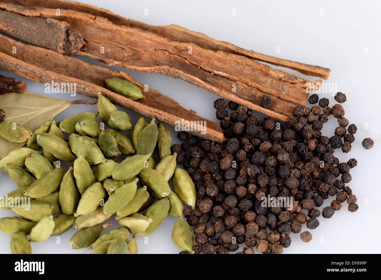 Zutaten für Garam Masala indisches Gewürz mischen Stockfoto