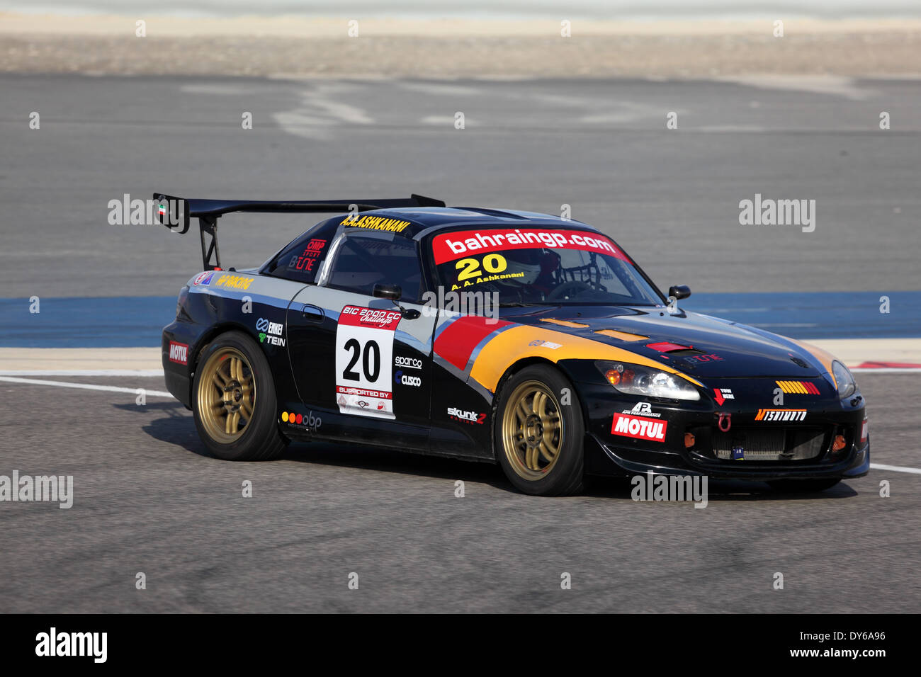 Honda S2000 racing bei der BIC 2000cc Challenge in Bahrain, Naher Osten Stockfoto