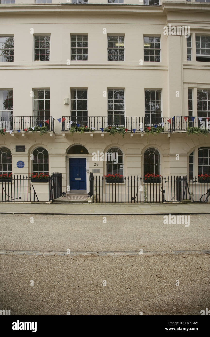 Georgianischen Häusern im Londoner Fitzroy Square Stockfoto