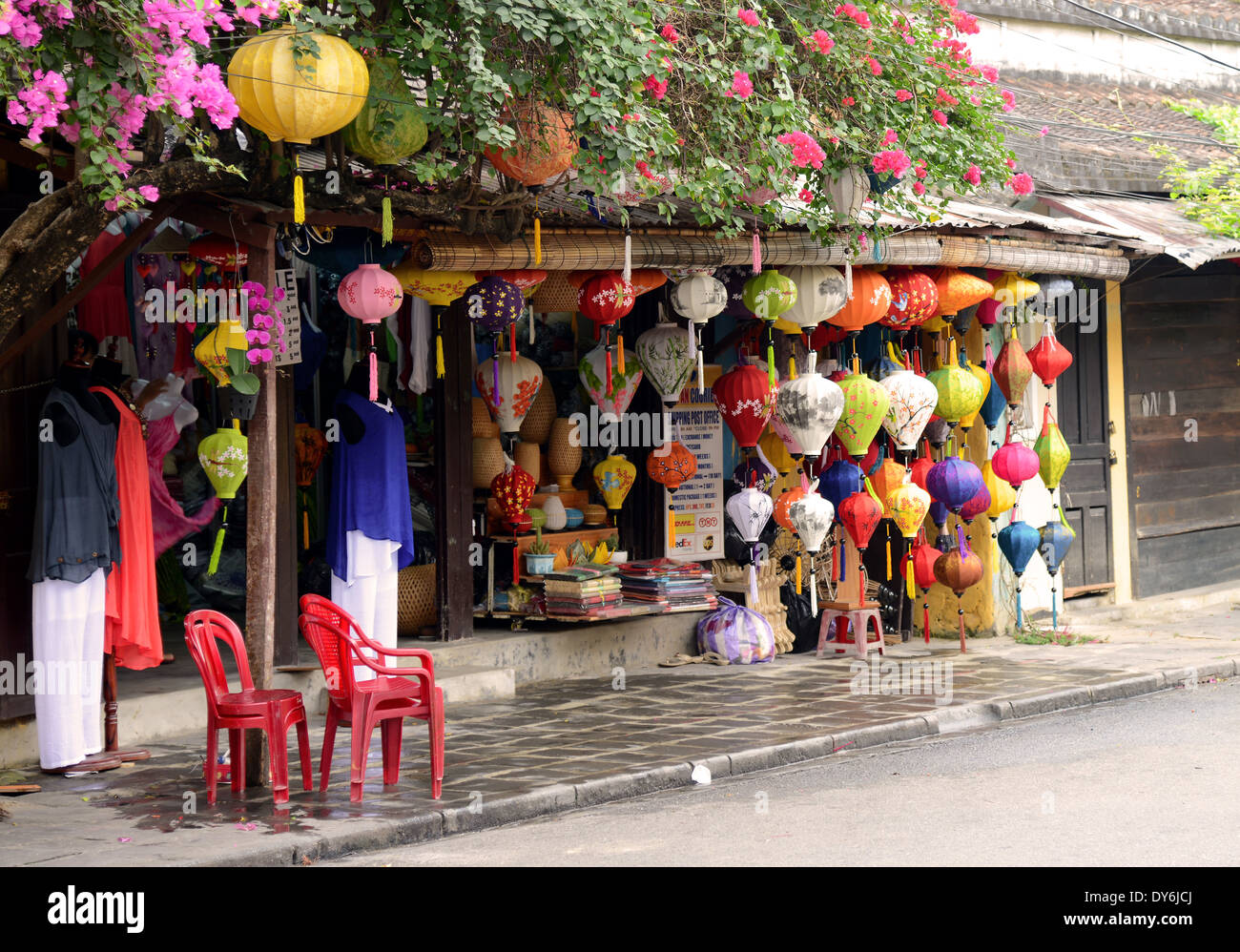 Geschäft mit Papierlaternen für das Laternenfest, Hoi an, Vietnam Stockfoto