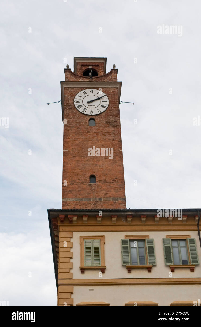 Natta Schloss Turm, Novara, Piemont, Italien Stockfoto