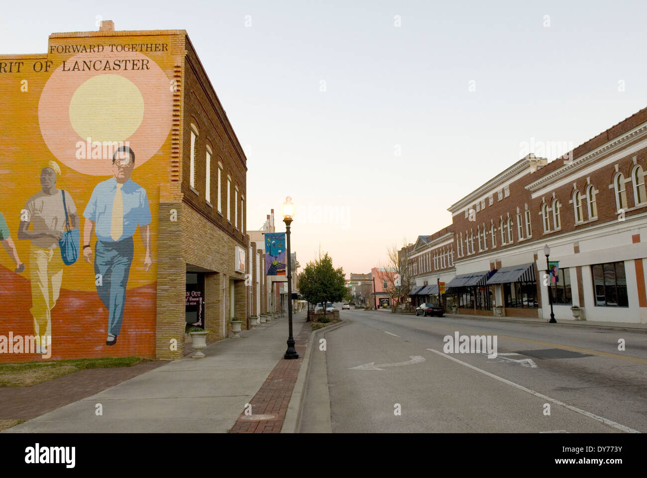 Main Street Lancaster Südcarolina USA Stockfoto