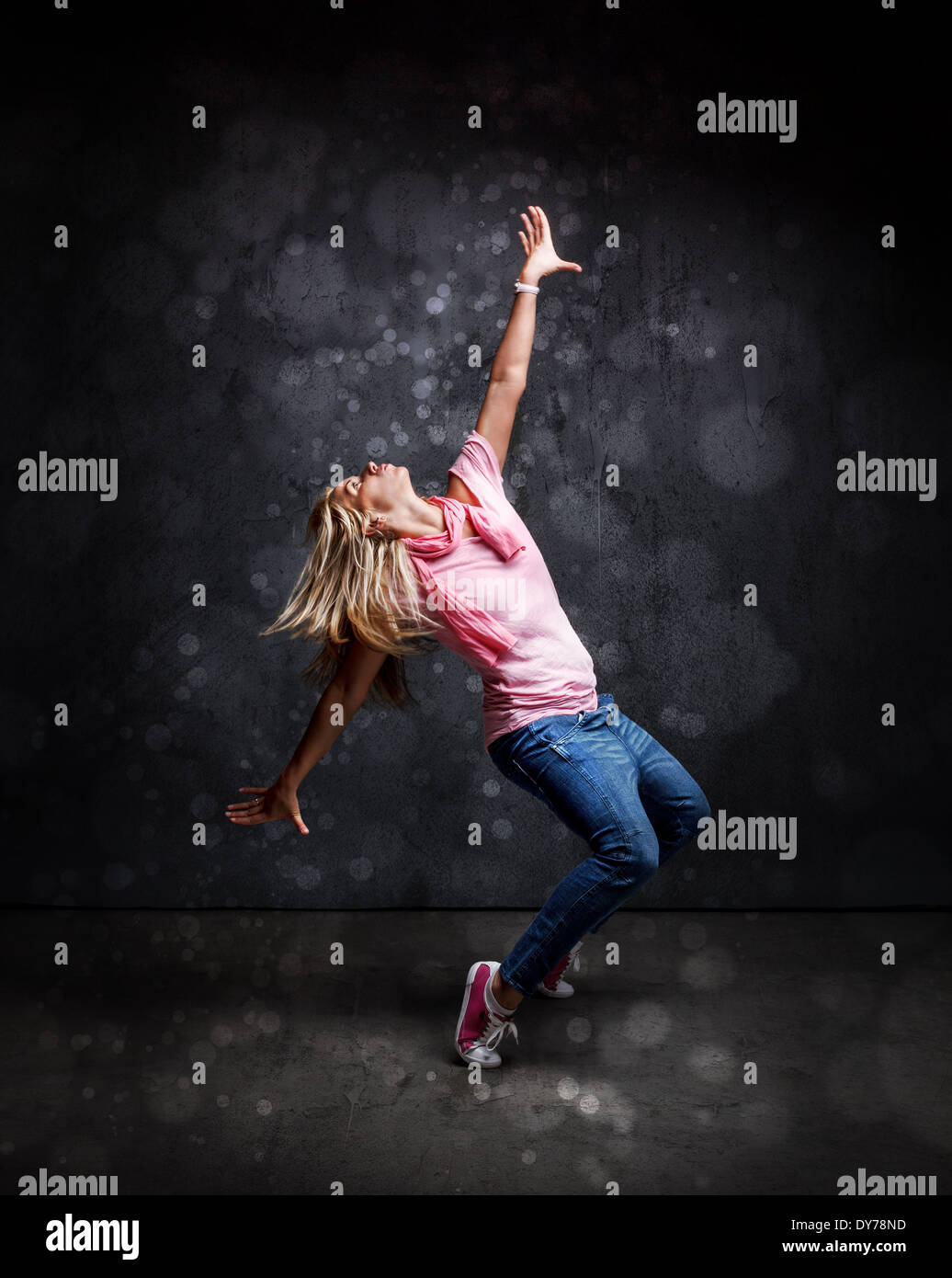 Junge Frau hip Hop Tänzer Stockfoto