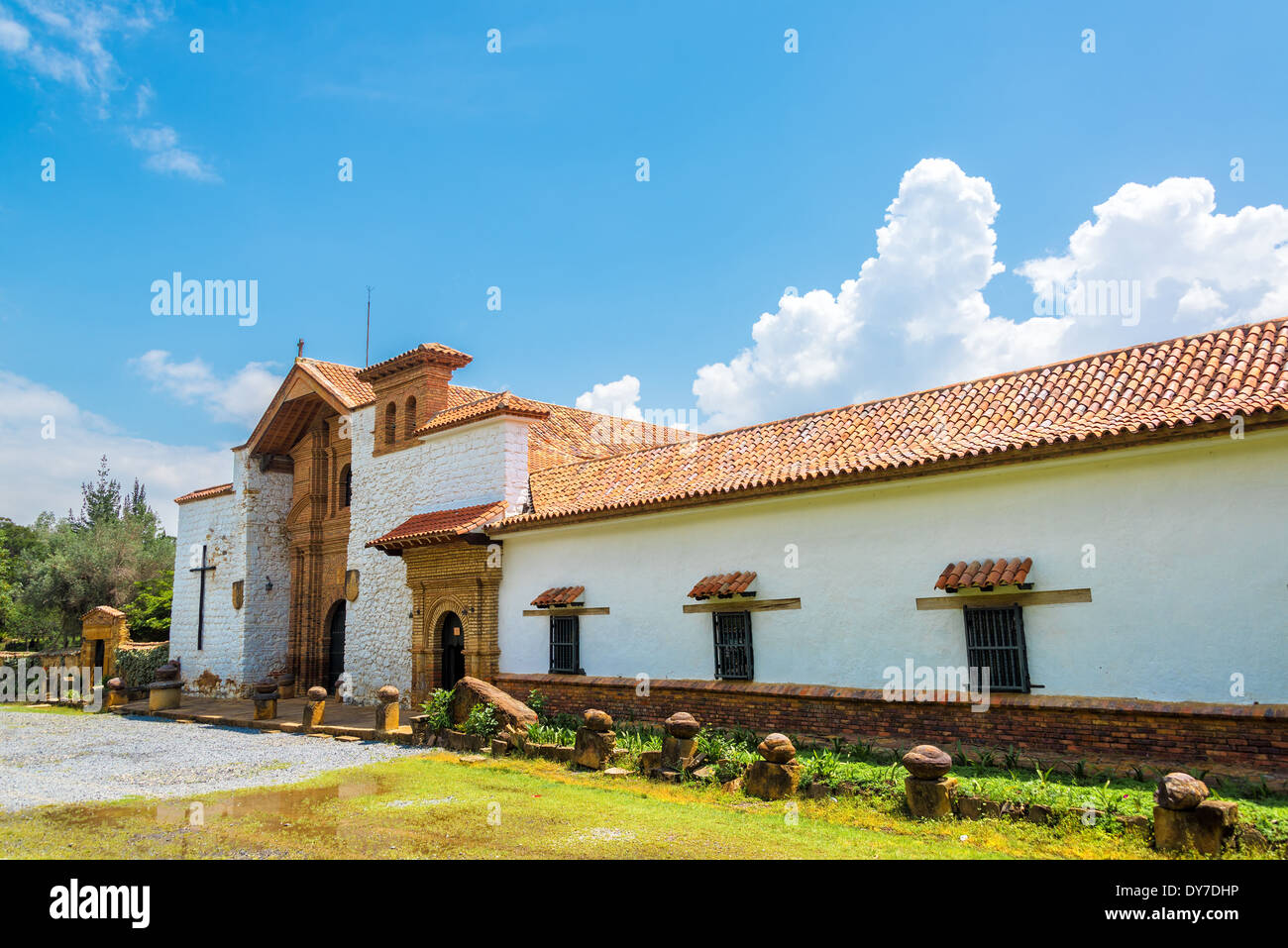 Außenseite des Klosters Santa Ecce Homo in der Nähe von Villa de Leyva in Boyaca, Kolumbien Stockfoto