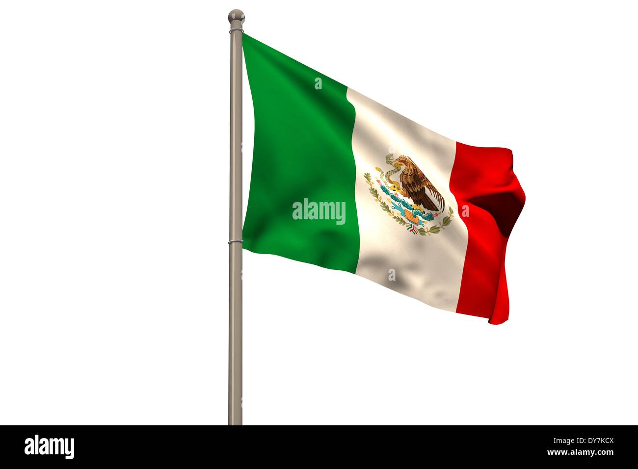 Digital erzeugte Mexiko Nationalflagge Stockfoto