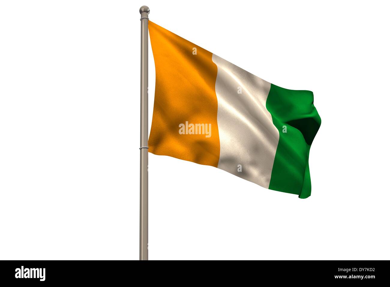 Digital generiert Elfenbeinküste Nationalflagge Stockfoto