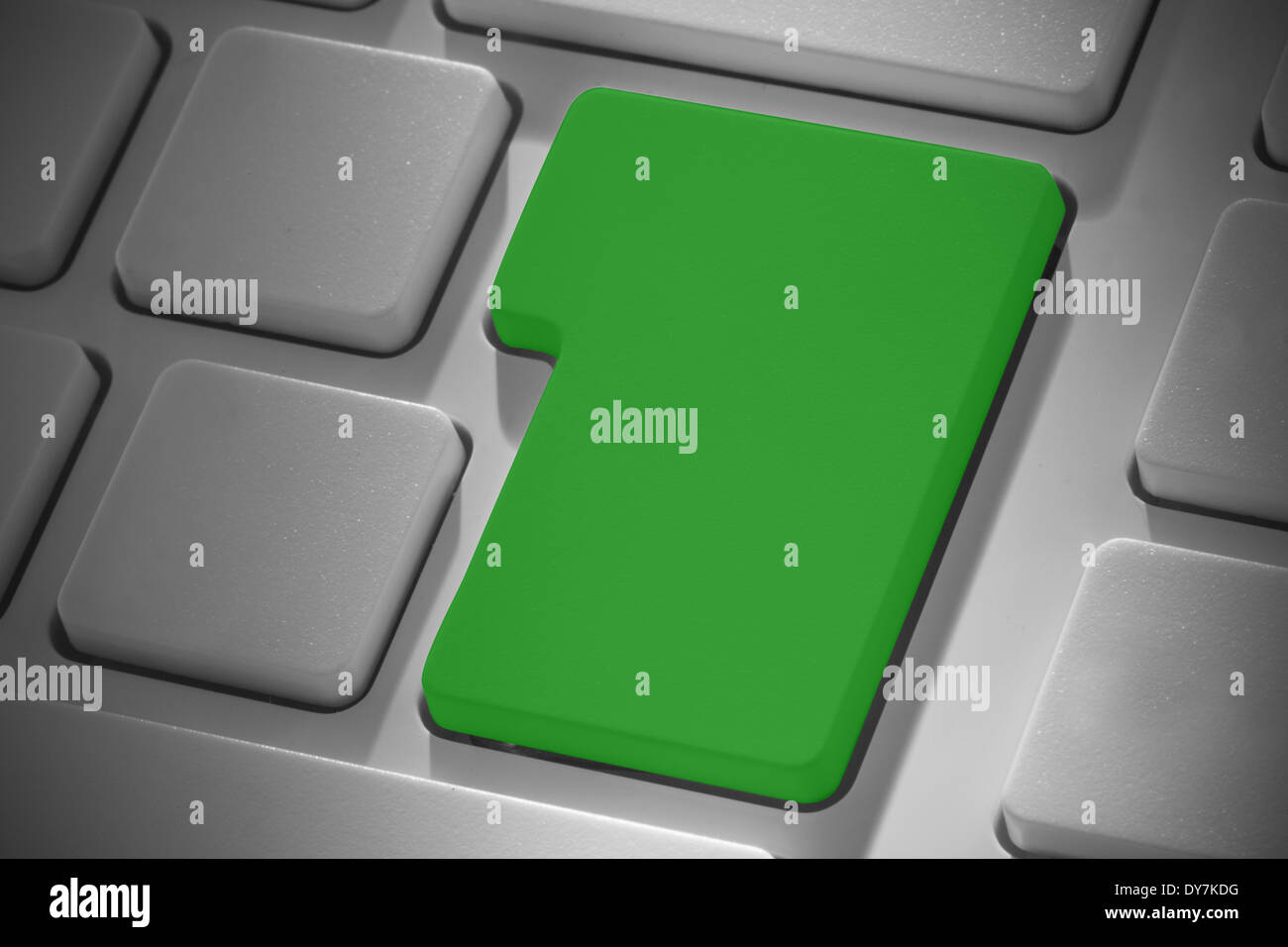 Grün enter-Taste auf der Tastatur Stockfoto