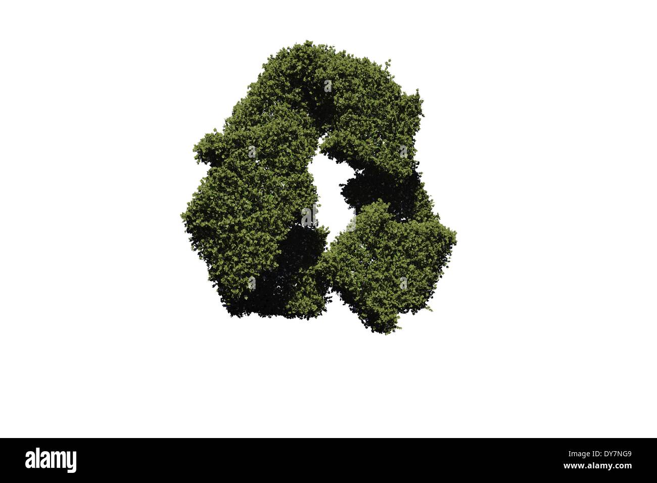 Recycling-Symbol gemacht der Blätter Stockfoto