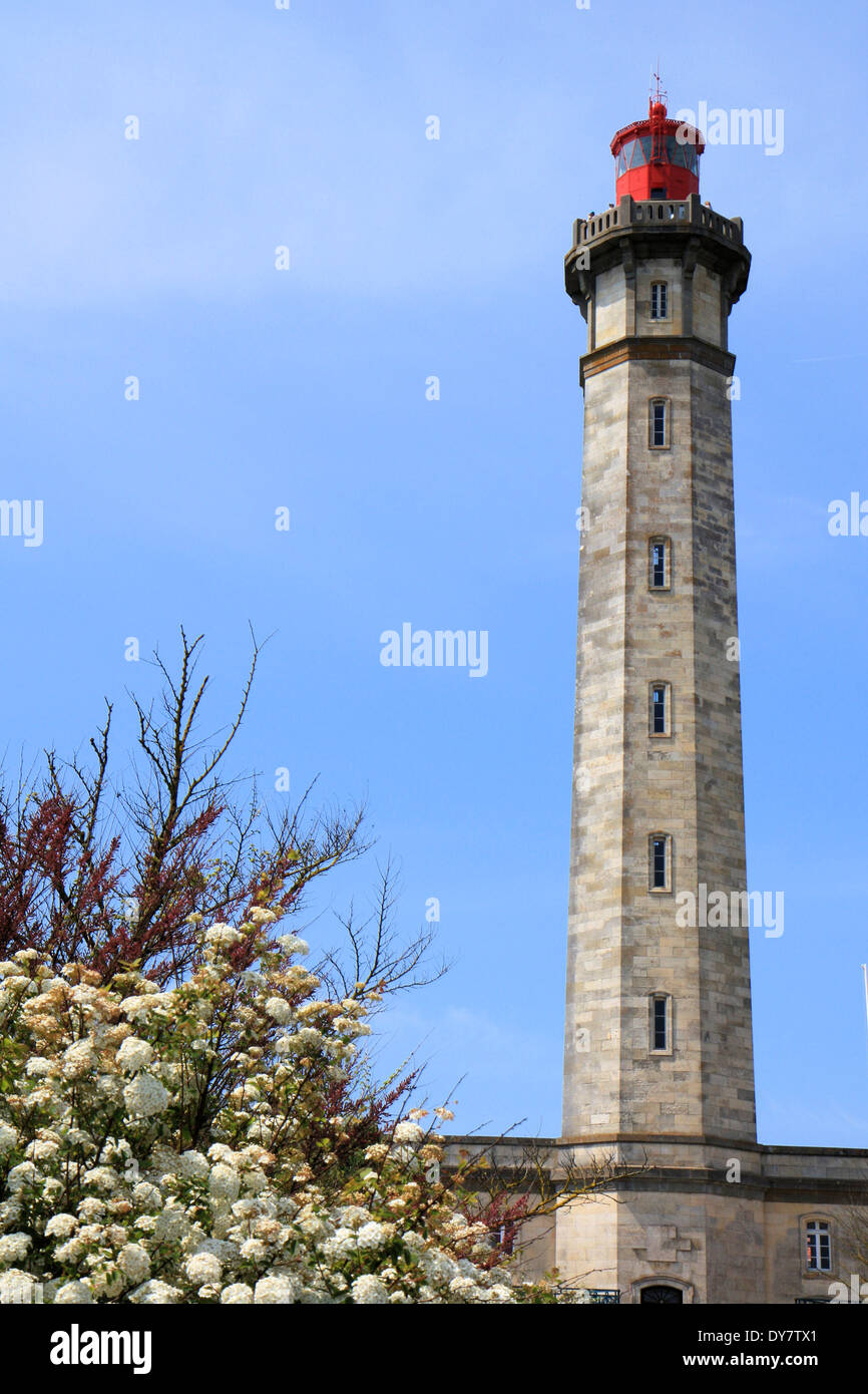 Leuchtturm, Phare des Baleines, Saint-Clément-des-Baleines, Île de Ré, Charente-Maritime, Frankreich; Stockfoto