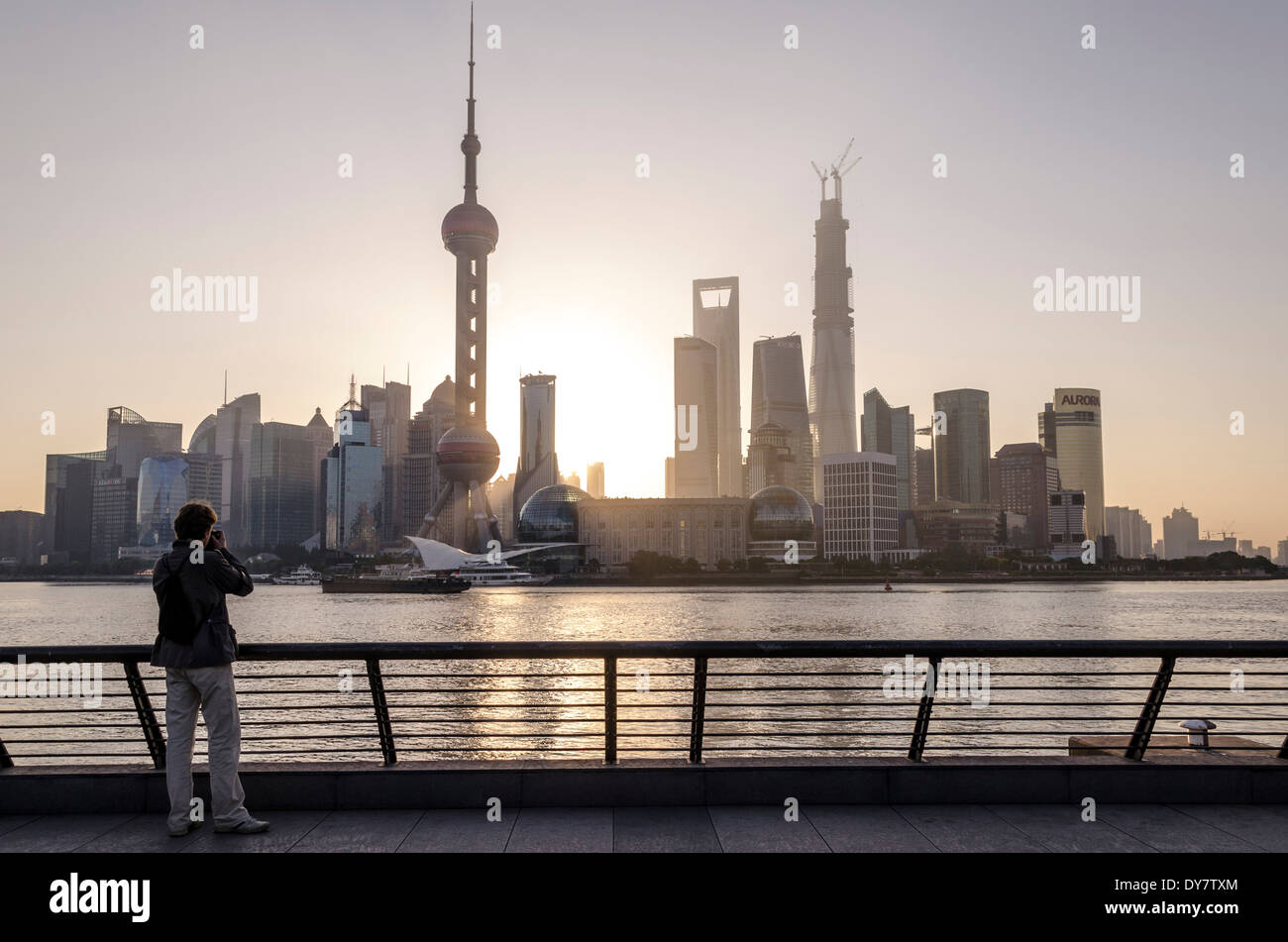 Stadtansicht, Skyline, Shanghai, China Stockfoto