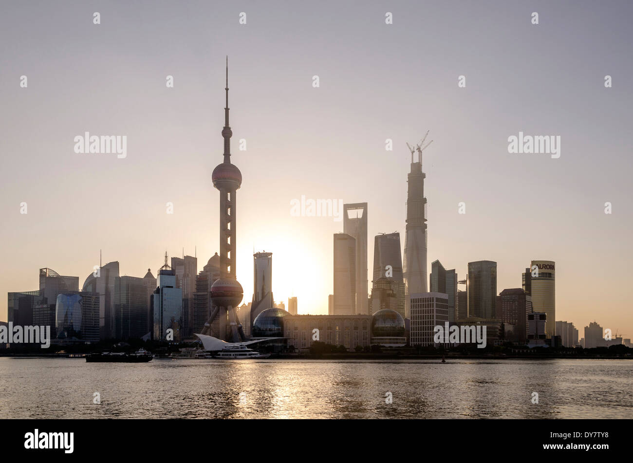 Stadtansicht, Skyline, Shanghai, China Stockfoto