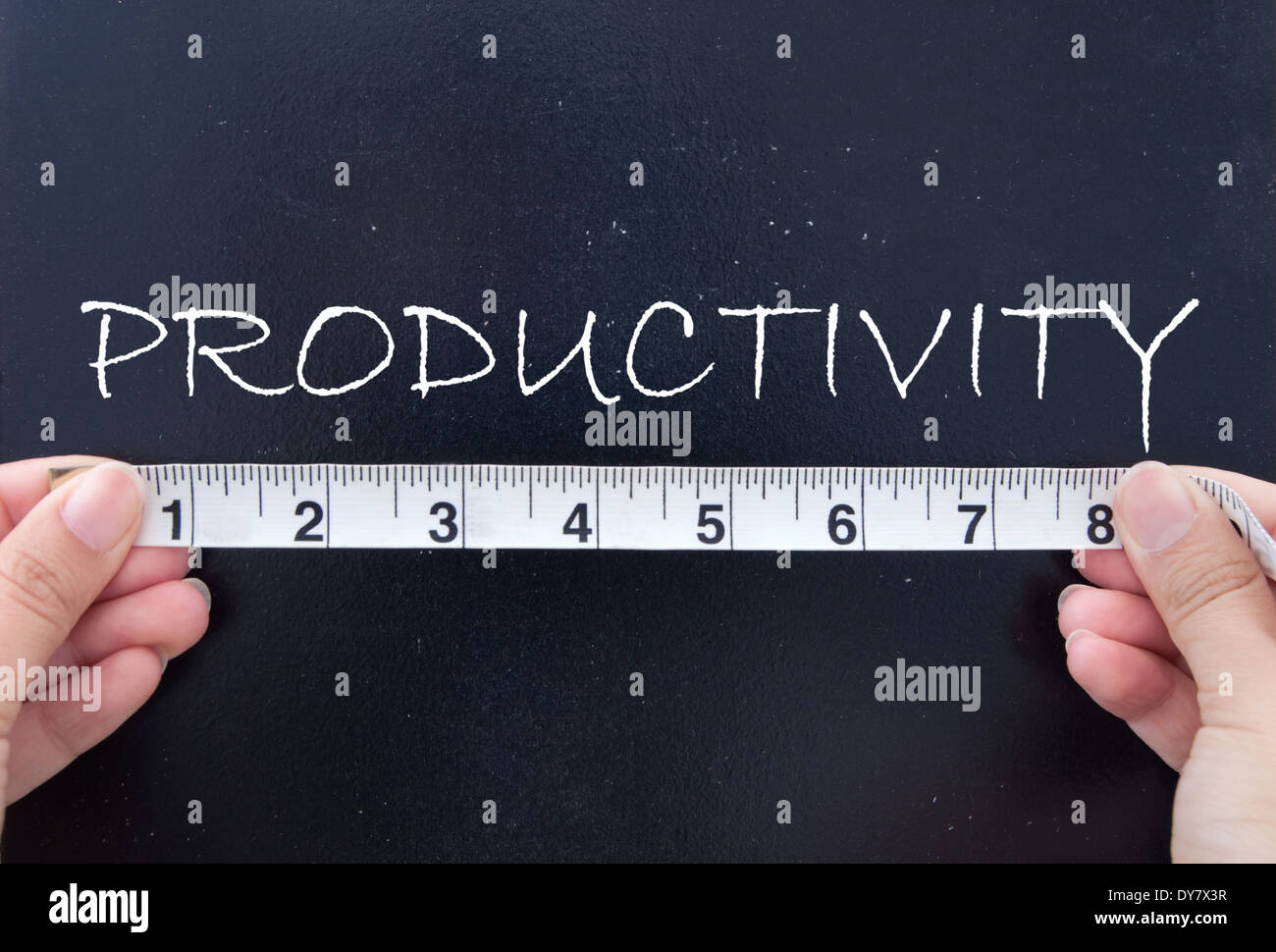 Messung der Produktivität Stockfoto