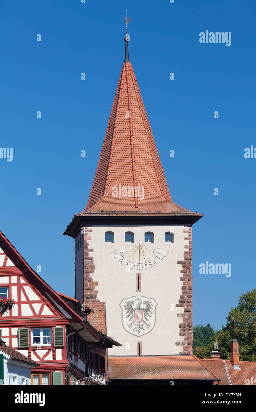 Oberturm Turm, Gengenbach, Kinzigtal, Schwarzwald, Baden-Württemberg, Deutschland Stockfoto