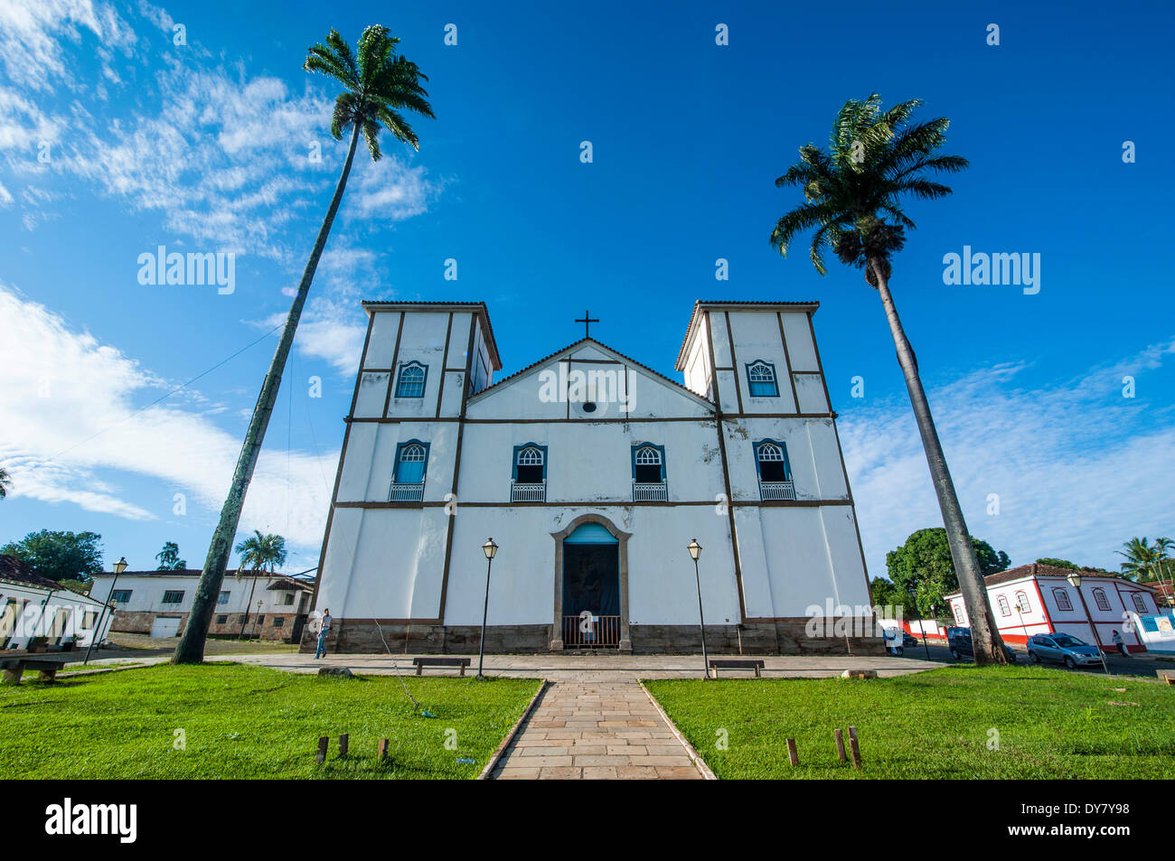 Matrix-Kirche unserer lieben Frau vom Rosenkranz, Pirenópolis, Goiás, Brasilien Stockfoto