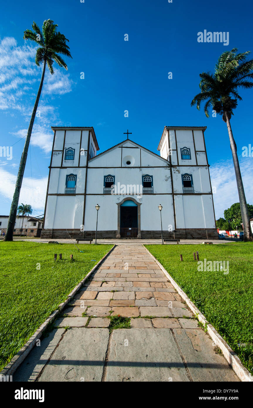 Matrix-Kirche unserer lieben Frau vom Rosenkranz, Pirenópolis, Goiás, Brasilien Stockfoto