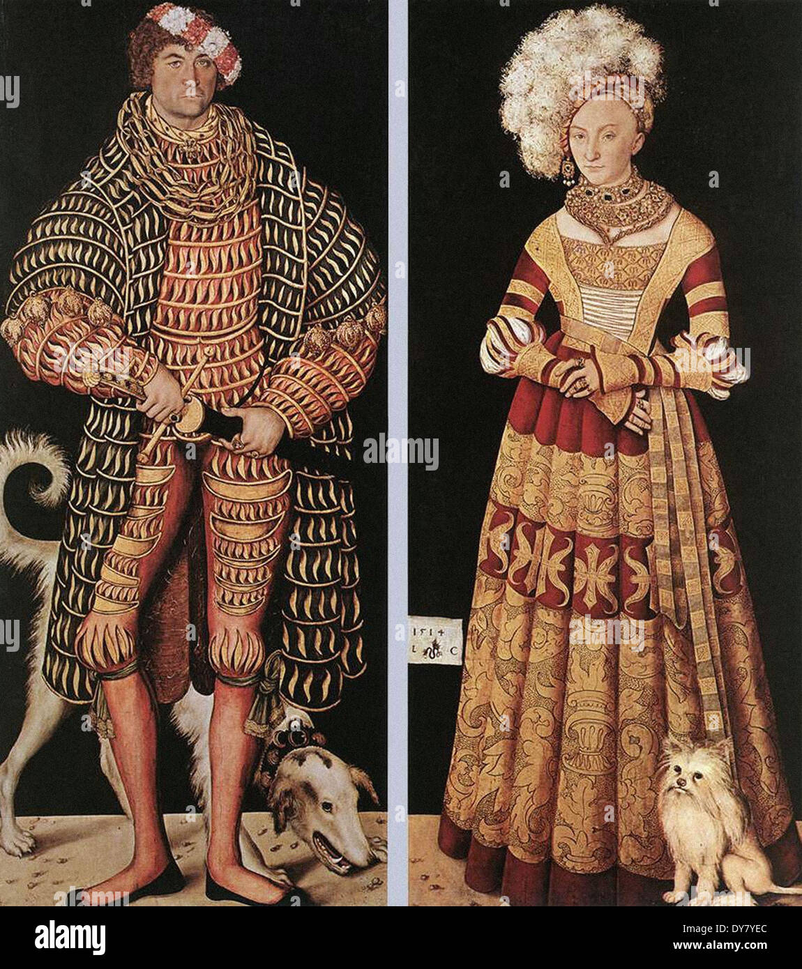 Lucas Cranach der ältere Heinrich der fromme, Herzog von Sachsen und seine Frau Katharina von Mecklenburg Stockfoto