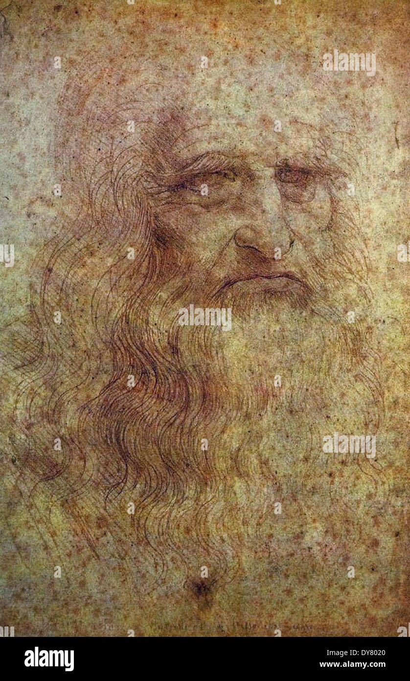 Leonardo-da-Vinci-Self-Portrait Stockfoto