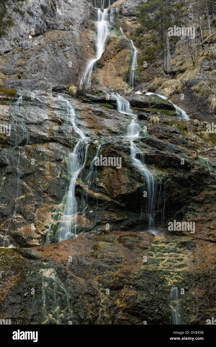 Österreich, Niederösterreich, Naturschutzgebiet Ötscher-Tormaeuer, Schleier fällt Stockfoto