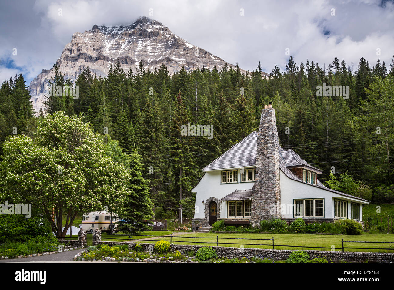 Ein Haus in der Stadt Field, Britisch-Kolumbien, Kanada. Stockfoto