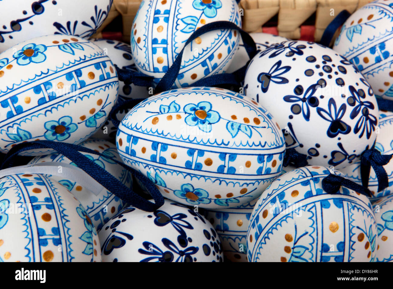 Original Tschechische Easter Eggs, Tradition, Ferien, Prag Tschechische Republik Stockfoto