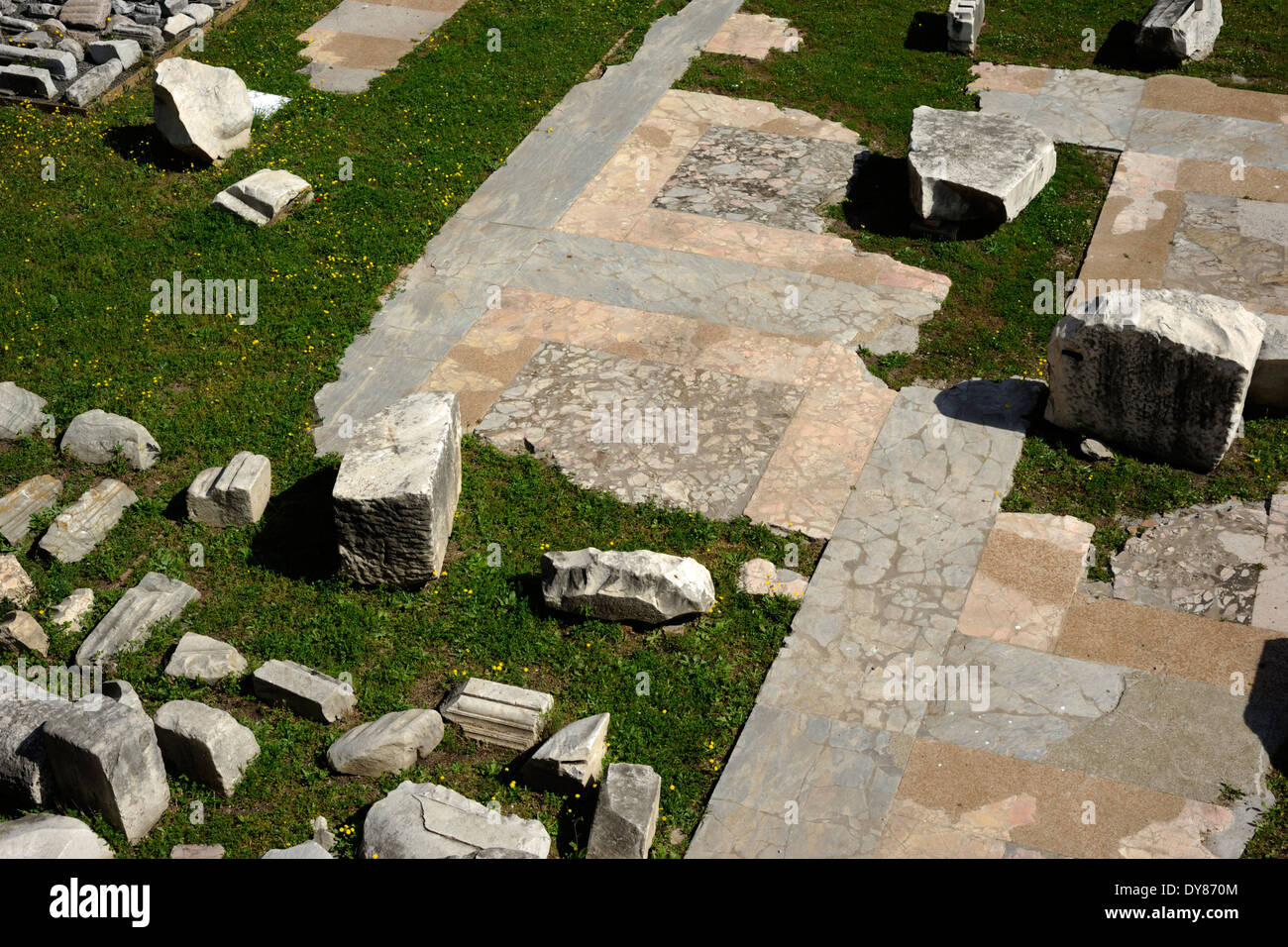 Italien, Rom, Pflaster des Augustusforums Stockfoto