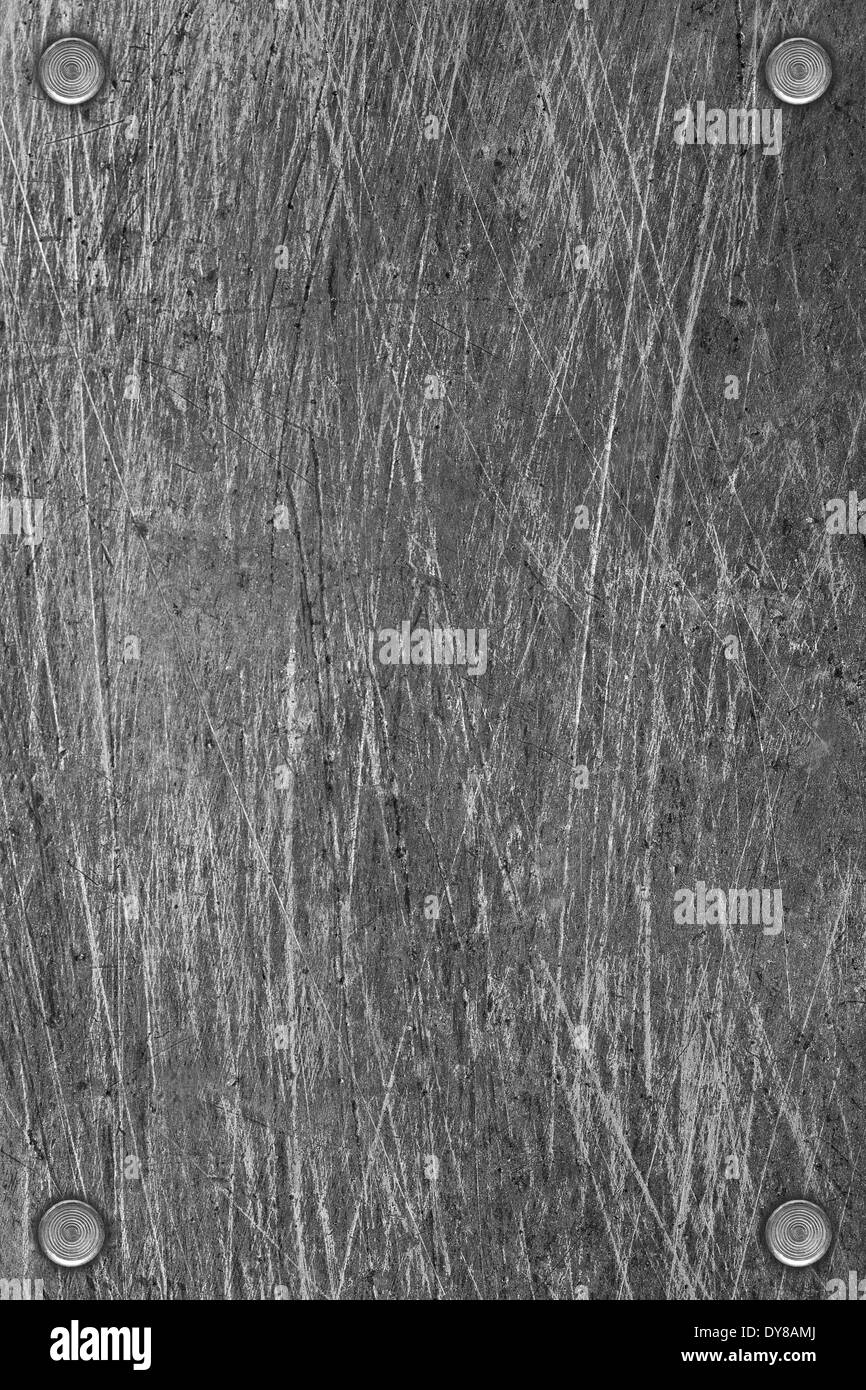 alten rauen Riss Metallplatte Hintergrund oder Eisen Textur grau Stockfoto