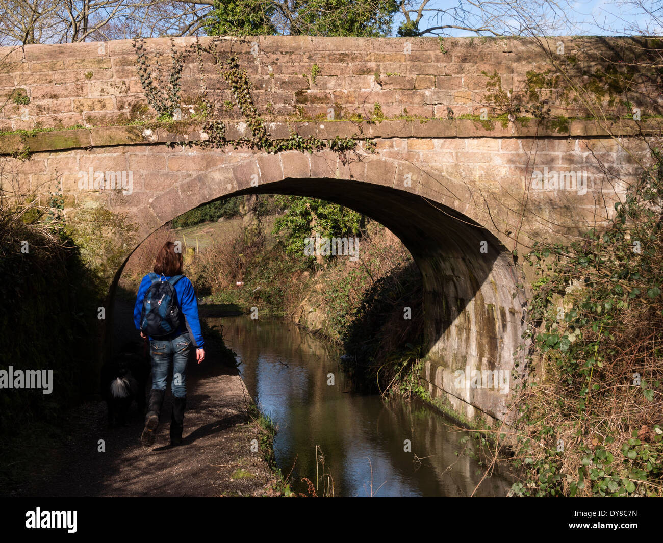 Cromford-Kanal, in der Nähe von Matlock, Derbyshire, uk Stockfoto