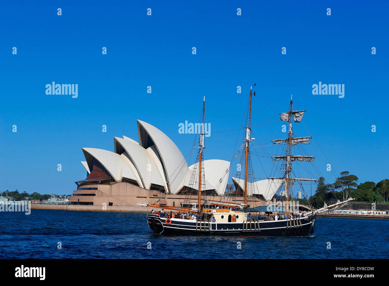 Australien, Meer, New-South.Wales, Opera House, Sydney, Opernhaus, Architektur, Boot Stockfoto