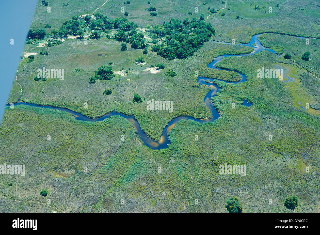 Botswana, Afrika, Antenne, Ansicht, Antenne, anzeigen, Okawango Delta, Fluss, Fluss, Landschaft Stockfoto