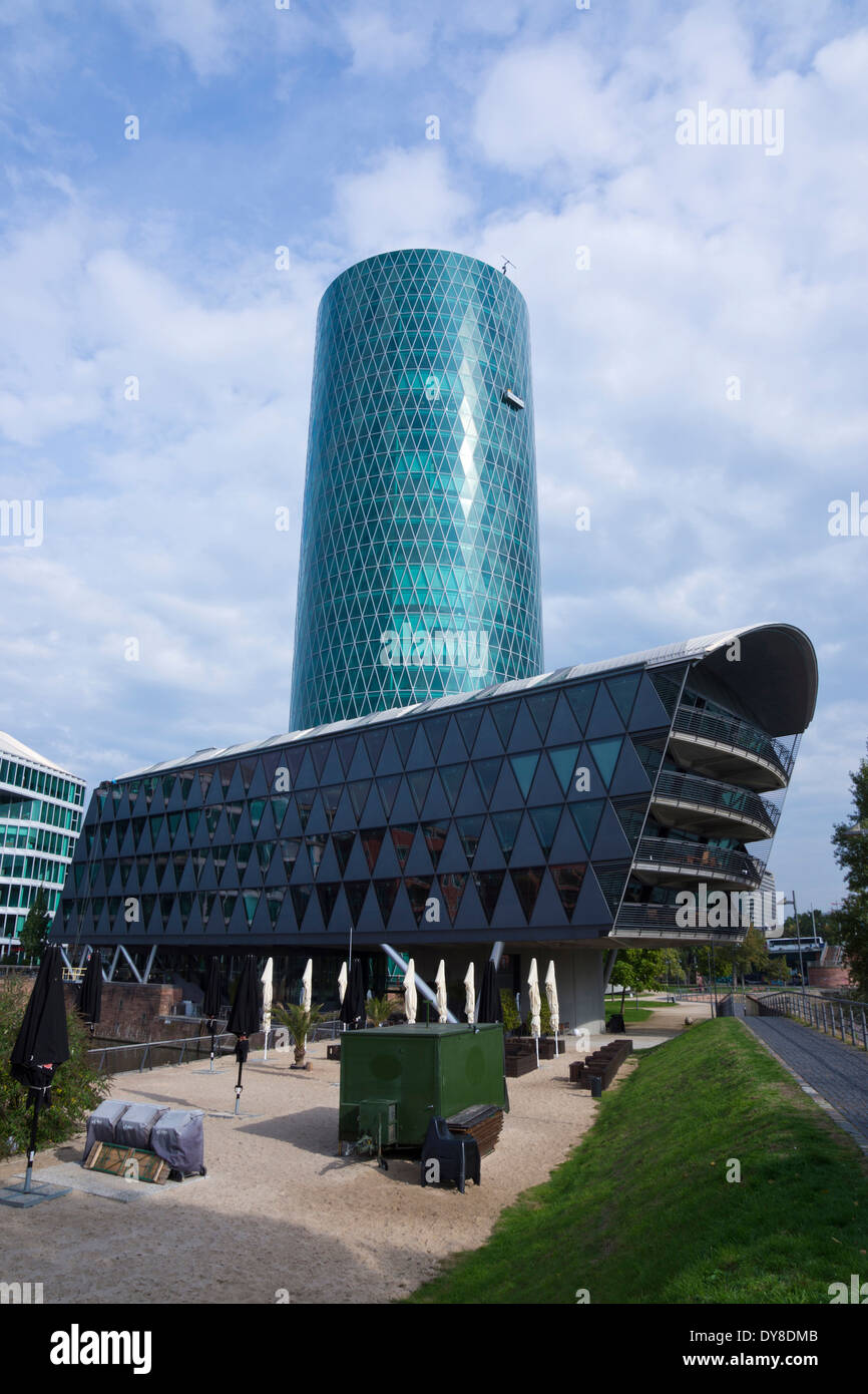 Westhafen tower, Frankfurt Am Main, Hessen, Deutschland, Europa Stockfoto