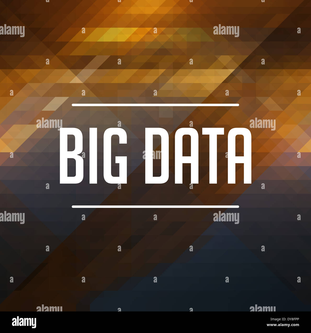 Big Data Konzept auf Retro-Dreieck Hintergrund. Stockfoto